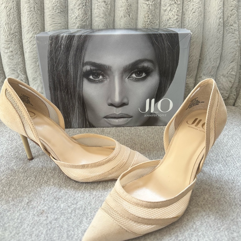 JLo Jennifer Lopez Cream Elegant Heels Elegant
